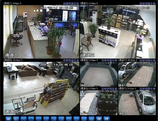 江津某洗車場監控展示